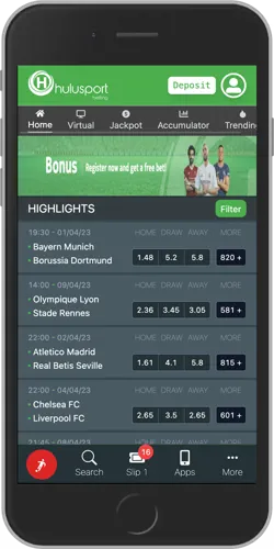 Hulusport Ethiopia mobile app interface